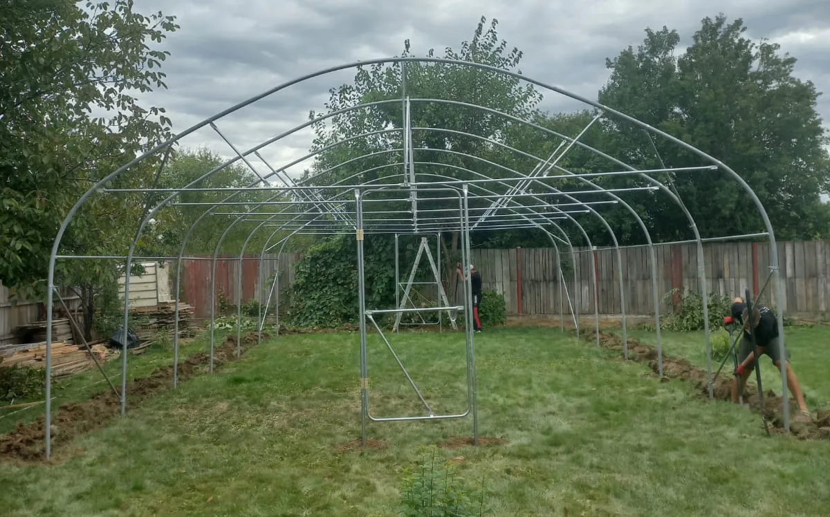 Solar profesional 6×12m cu pereți verticali, țeavă Ø40 mm - imagine 9