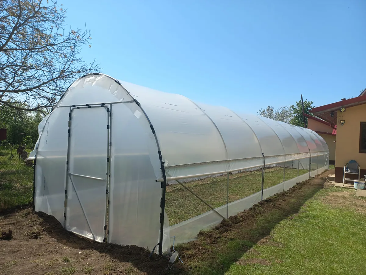 Solar de grădină 3x20m complet, cu cadru metalic zincat - imagine 4